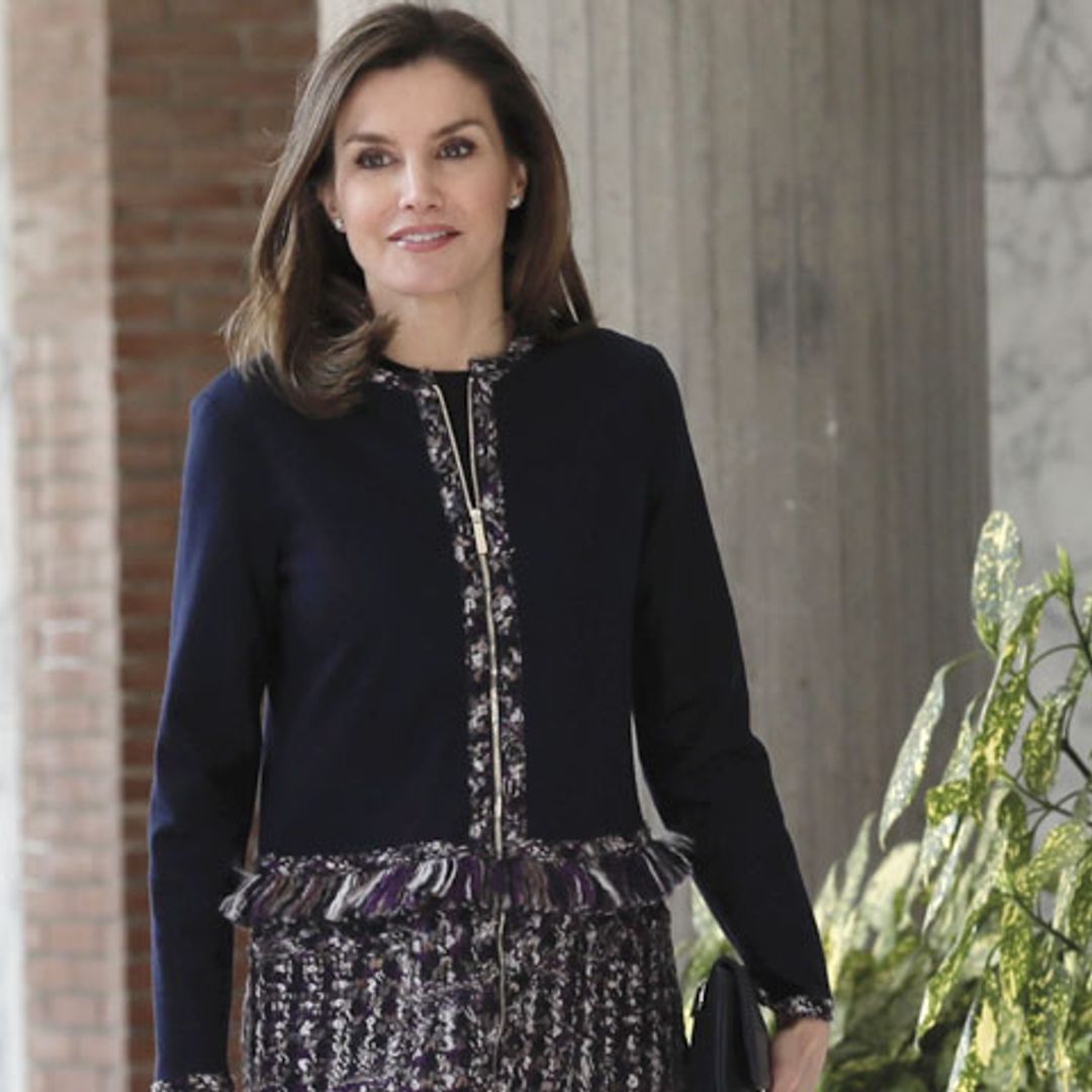 La reina Letizia y el abrigo de 'tweed' que ha tardado dos años en estrenar