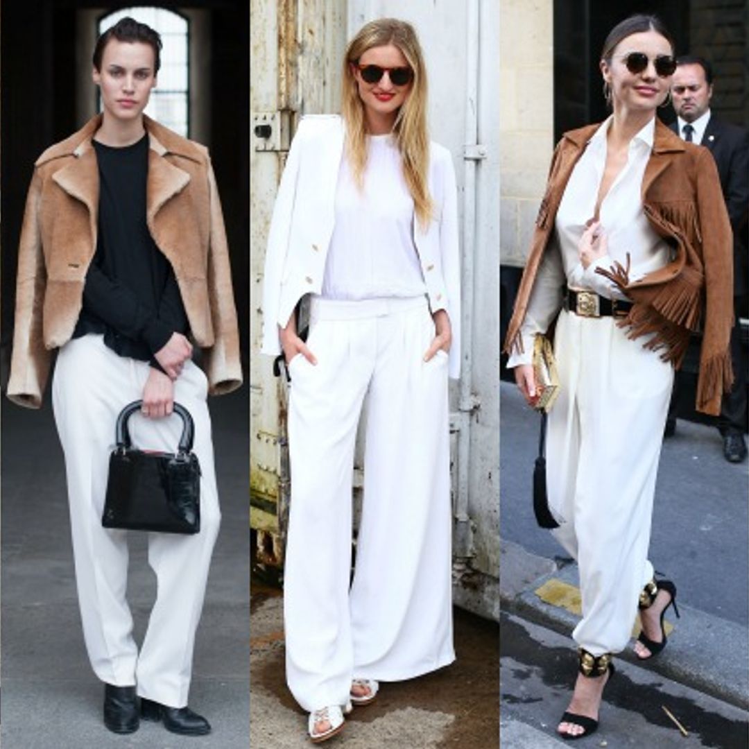Doce maneras de llevar pantalones blancos después del 'sí quiero'