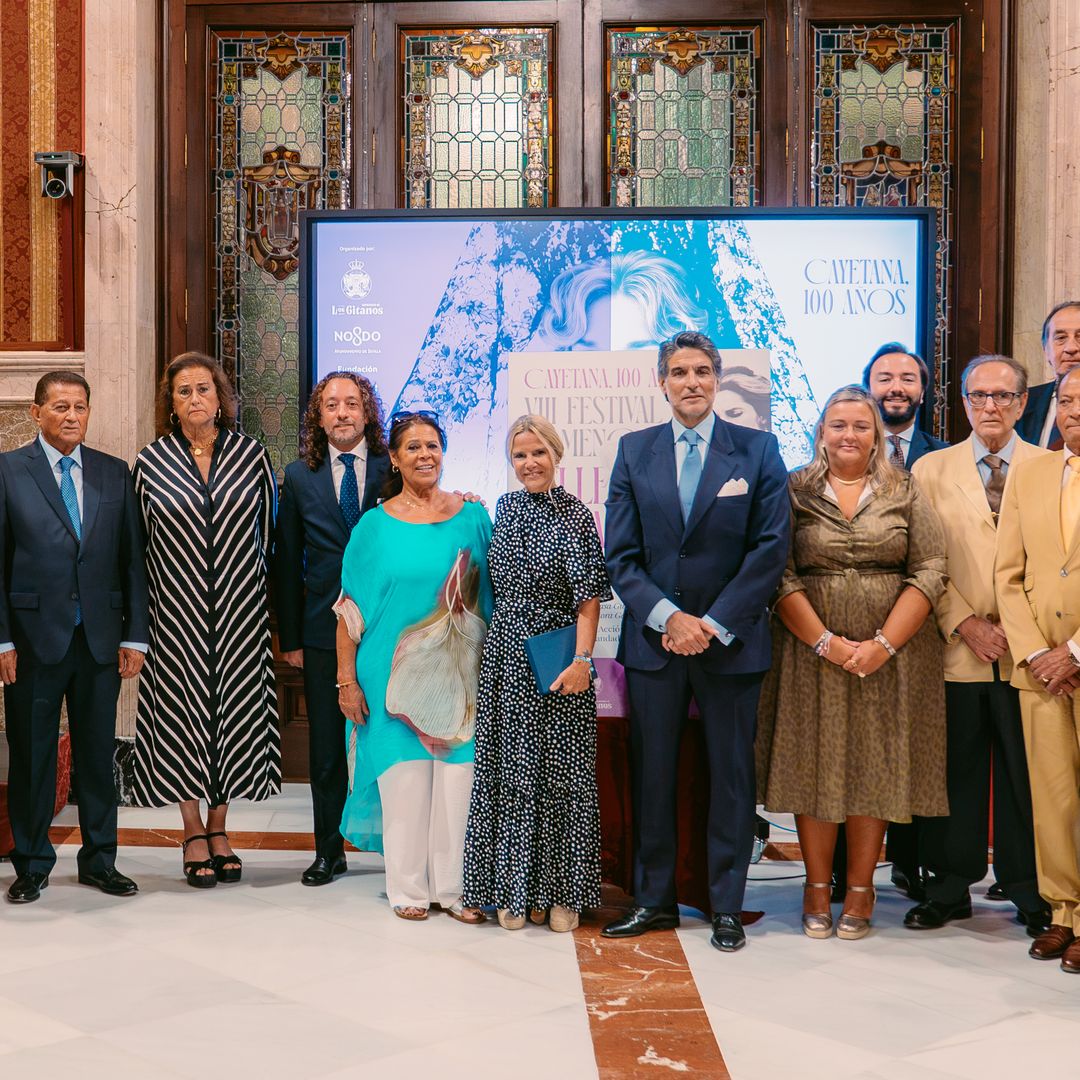 Carmen Tello en la presentación del programa de actividades 'Cayetana, 100 años' el 24 de septiembre de 2026 en el Salón Colón del Ayuntamiento de Sevilla 
