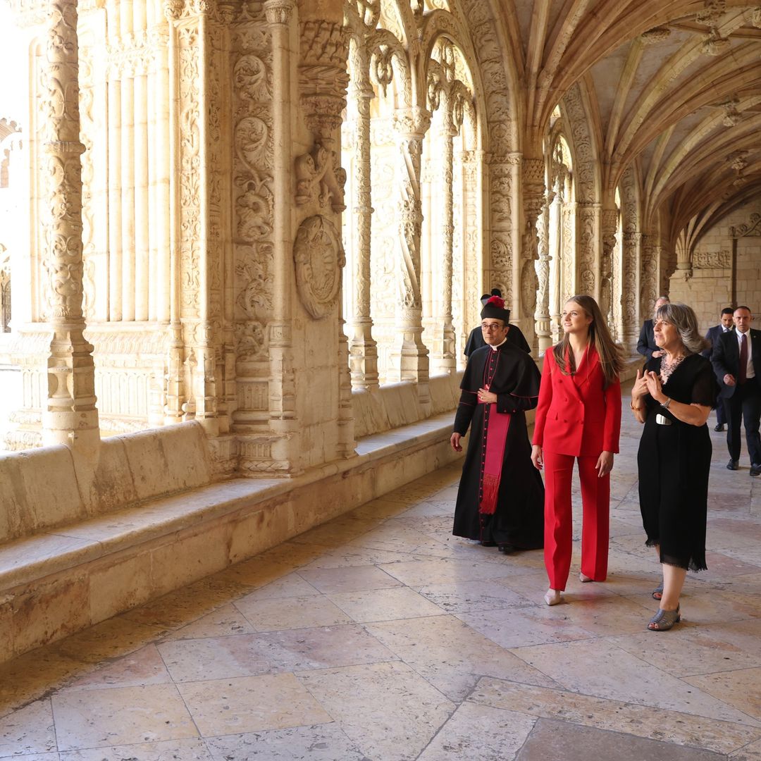 La princesa Leonor visita el monasterio de los Jerónimos en Lisboa, julio 2024