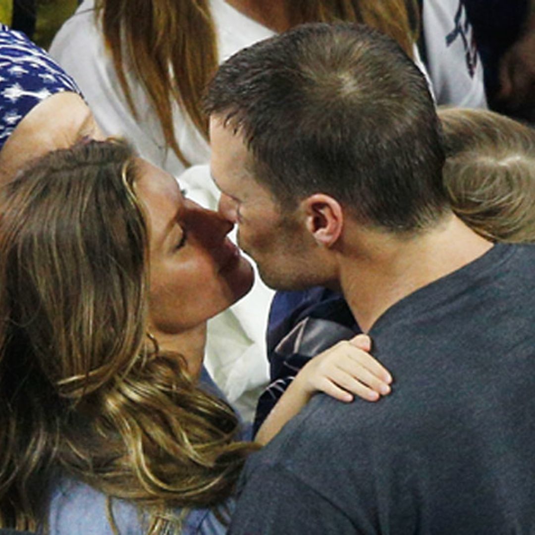 El beso del triunfo en la Superbowl: Gisele Bündchen y Tom Brady
