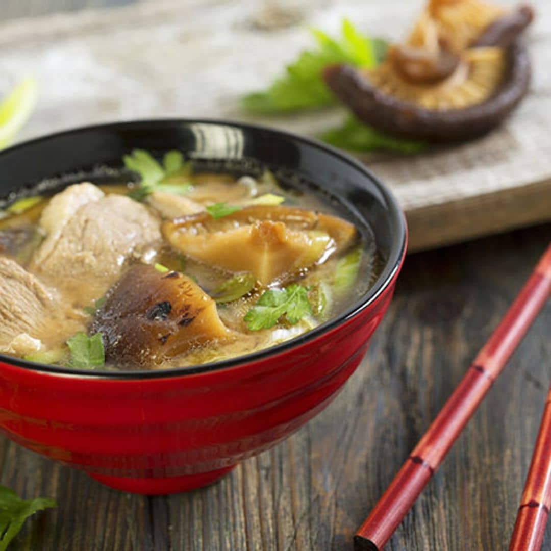 Sopa de miso y setas