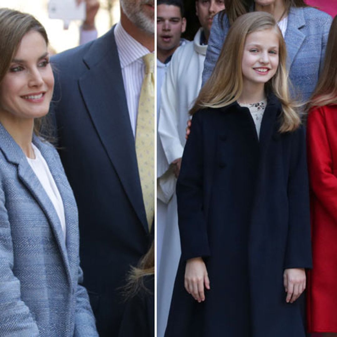 Los 'looks' de la reina Letizia, la princesa Leonor y la infanta Sofía, al detalle