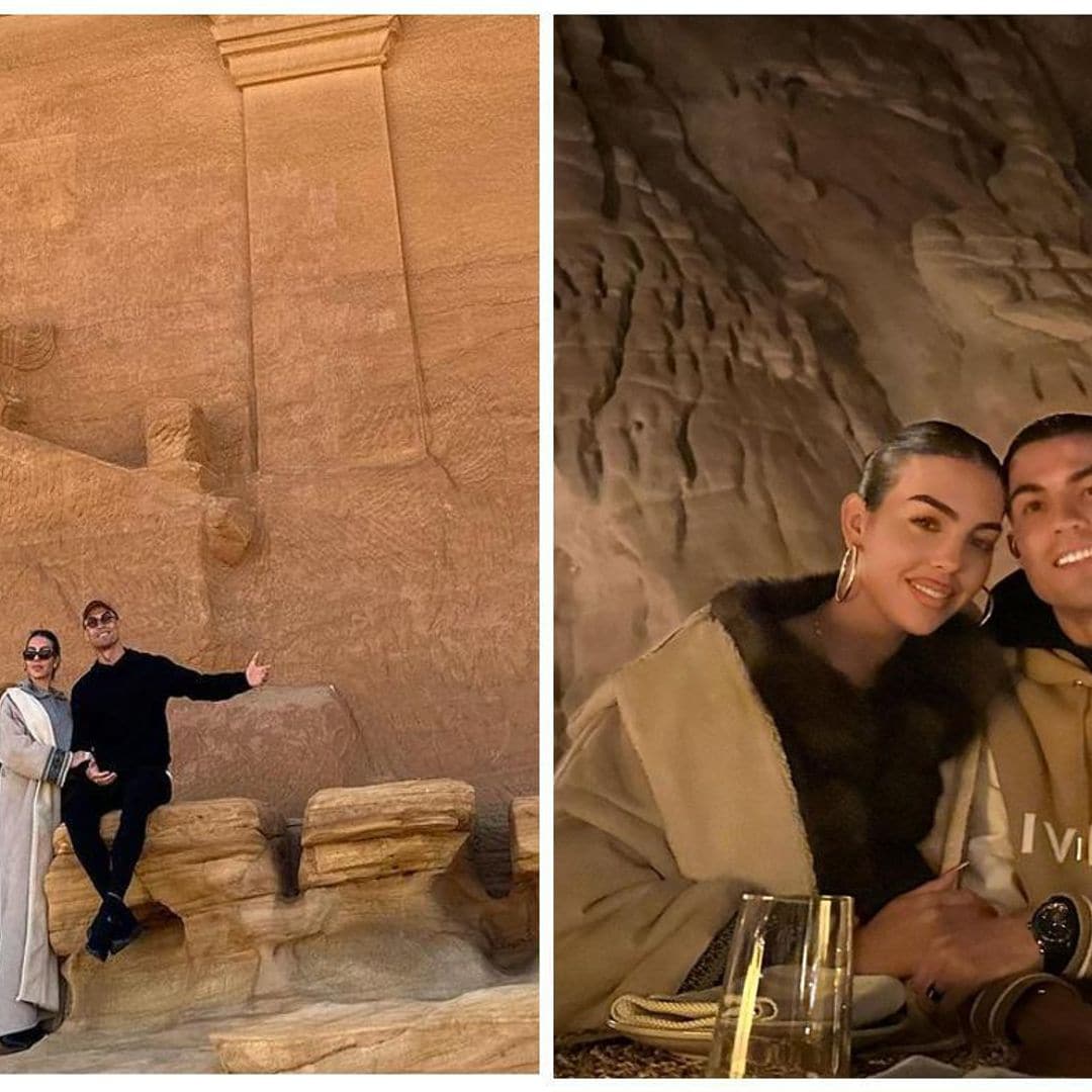 Georgina Rodríguez y Cristiano Ronaldo exploran el espectacular desierto de Arabia Saudita