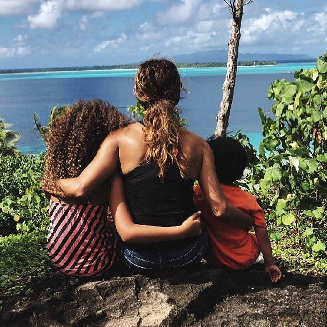 Halle Berry con sus dos hijos, Nahla y Maceo