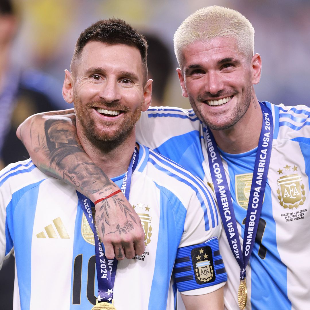 Leo Messi y Rodrigo de Paul tras el triunfo de Argentina en la Copa America 2024