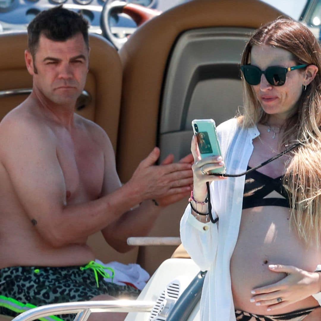 ¡Qué tierno! Lucas, el hijo de Fonsi Nieto, ya 'habla' con su futuro hermanito