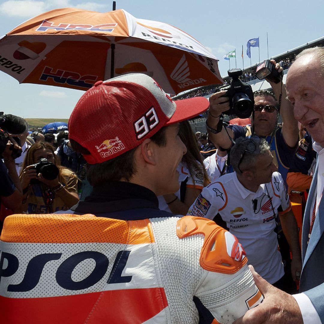El rey Juan Carlos, la sorpresa del Gran Premio de Motos de Jerez