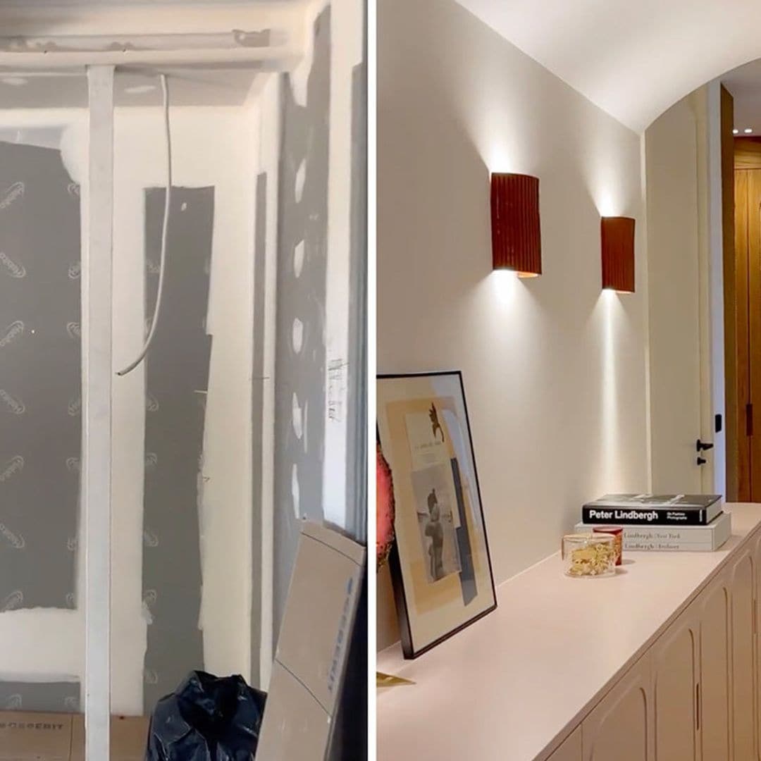 El antes y después de algunos de los rincones de la nueva casa de María Pombo