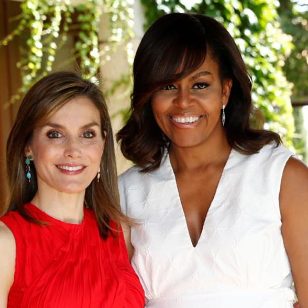 En vídeo: los momentos más significativos del encuentro de dos buenas amigas, Michelle Obama y la reina Letizia