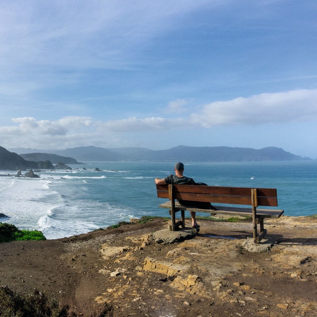 El banco de los acantilados de Loiba, en A Coruña