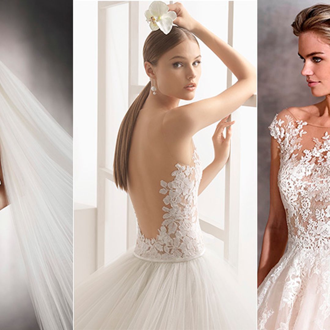 Encajes, transparencias, volúmenes... detalles imprescindibles de los vestidos de novia de 2017