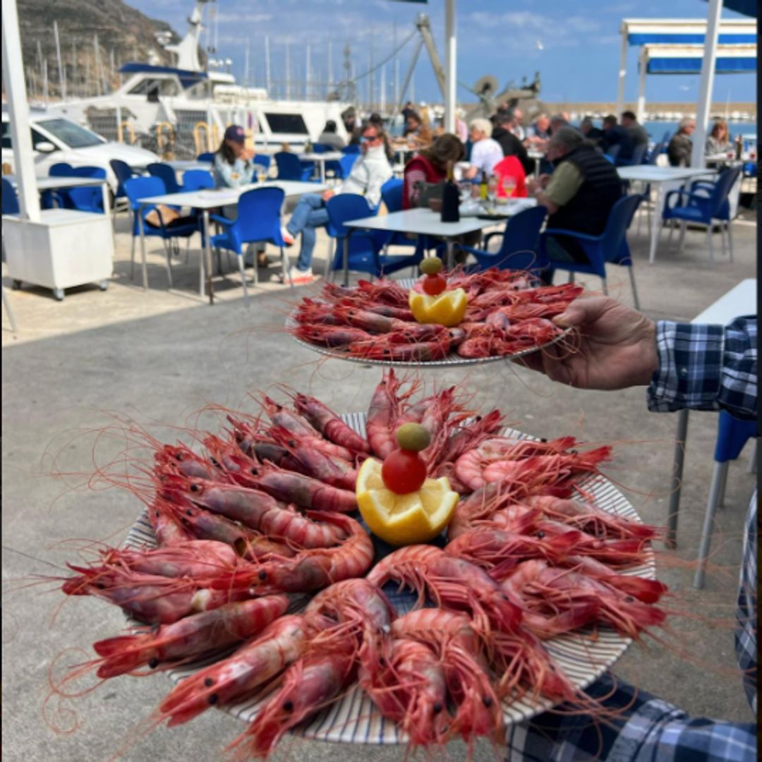 Gambas en La Cantina de Jávea, Alicante