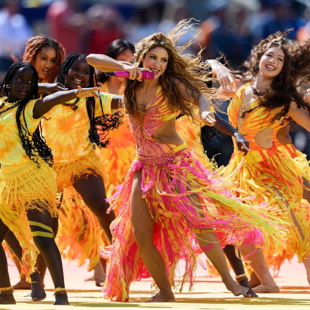 Shakira durante el espectáculo del medio tiempo de la final de la Copa Mundial de la FIFA 2026 el 19 de julio de 2026 en East Rutherford, Nueva Jersey.