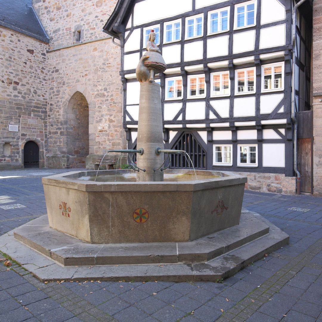 Fuente Schwalm, en la ciudad de Alsfeld, Hesse, Alemania