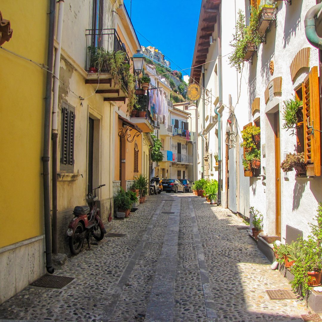 Calle de Scilla, pequeña Venecia, sur Italia
