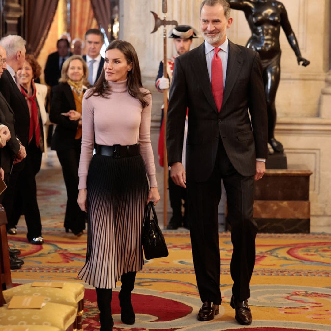 Los Reyes conocen la historia de España en un innovador formato y en un solemne escenario