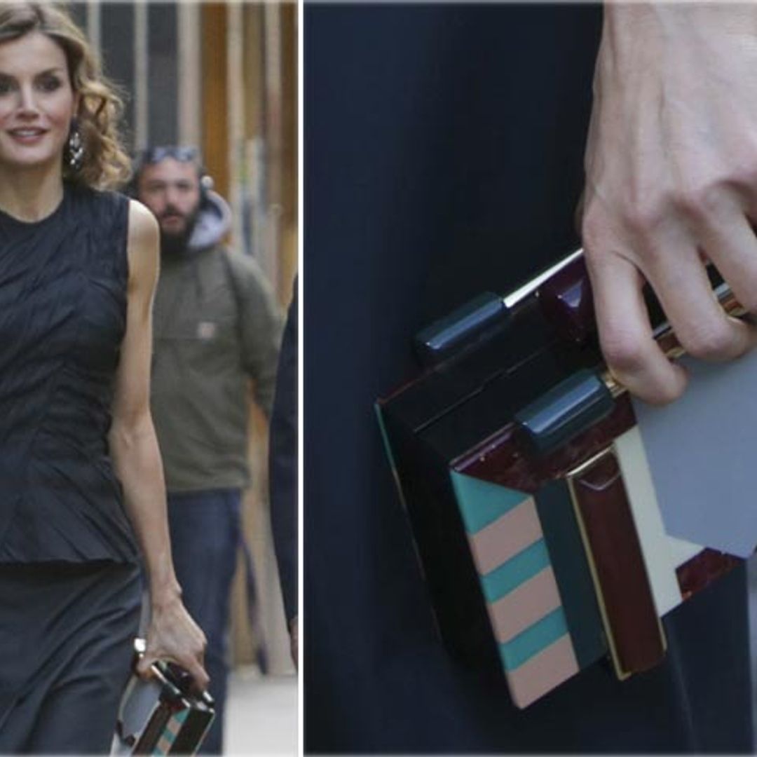La Reina se apunta al 'box-bag', el bolso rey para los compromisos más divertidos