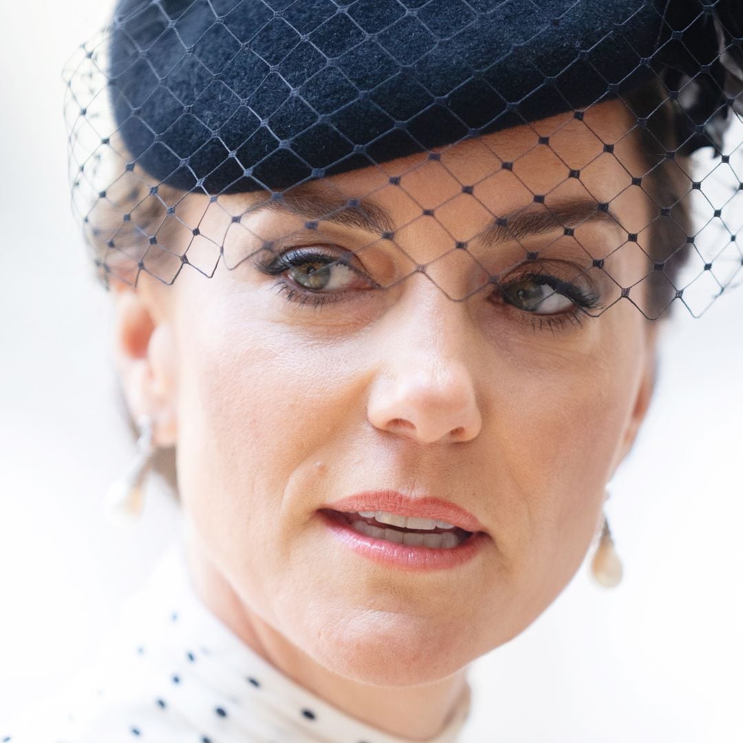 Catherine, Princess of Wales attends the thanksgiving service to mark The 80th anniversary of VE Day at Westminster Abbey on May 8, 2025 in London, England