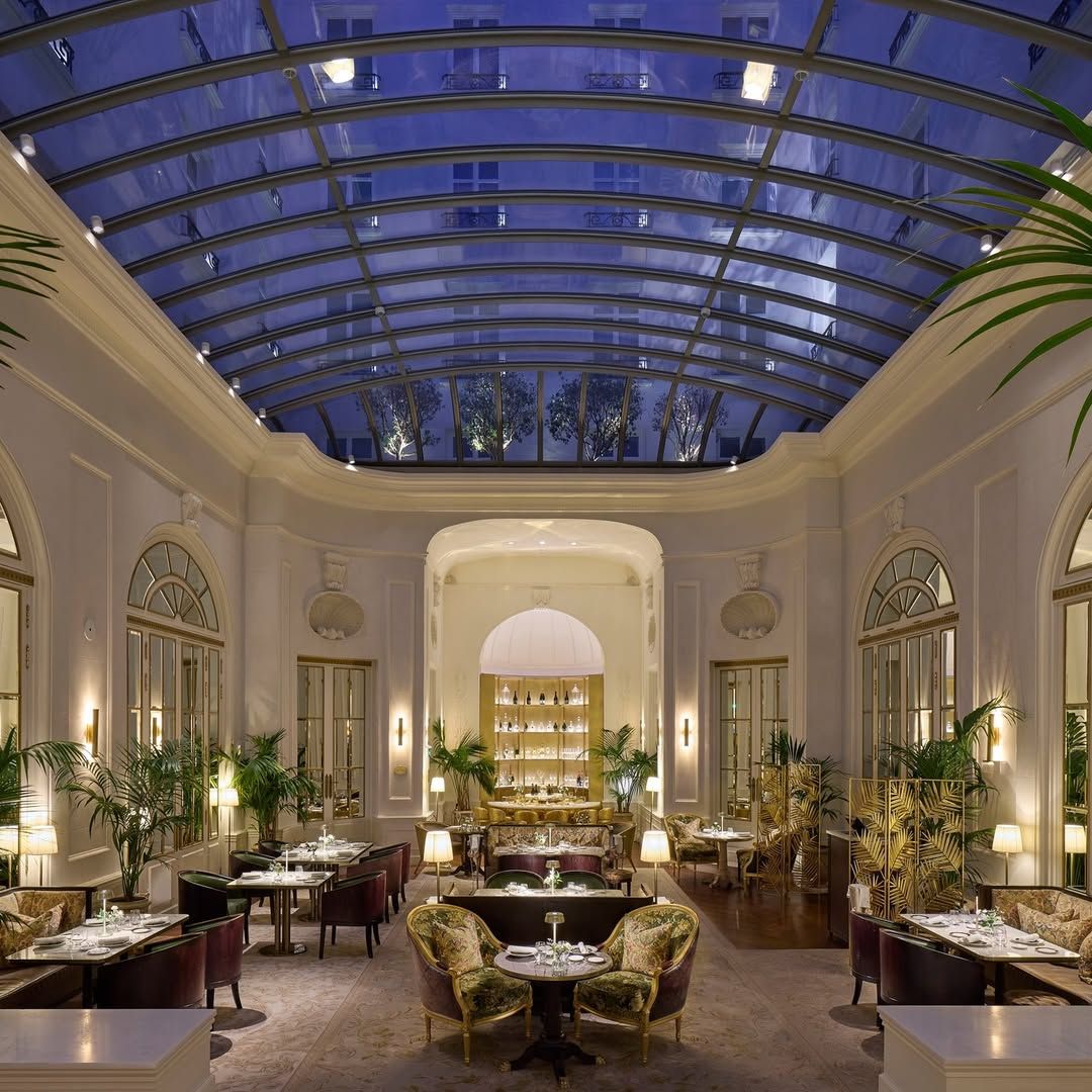 Cúpula del restaurante Palm Court en el hotel Mandarin Oriental Ritz de Madrid