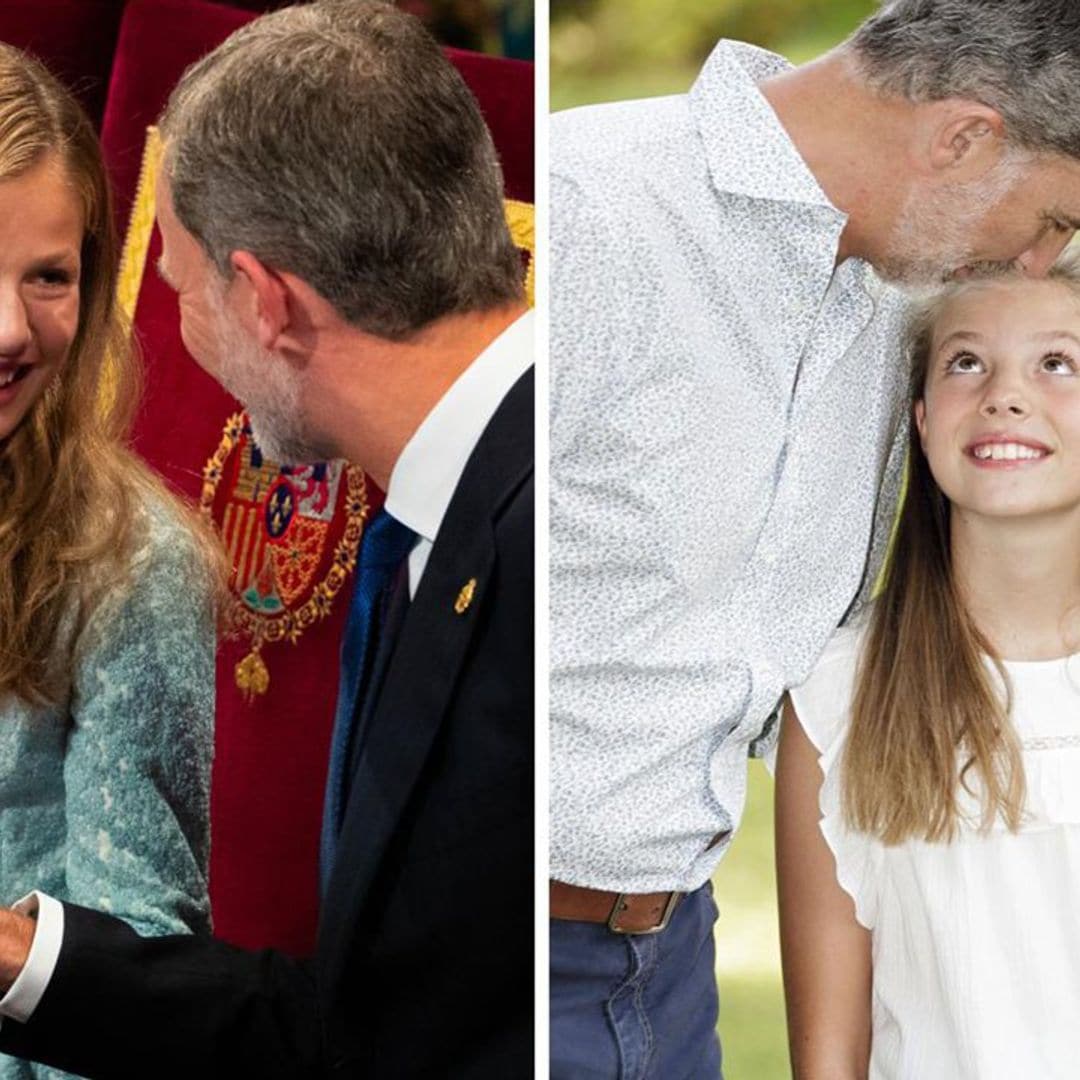 Día del Padre en la Zarzuela: Leonor y Sofía, las debilidades del Rey