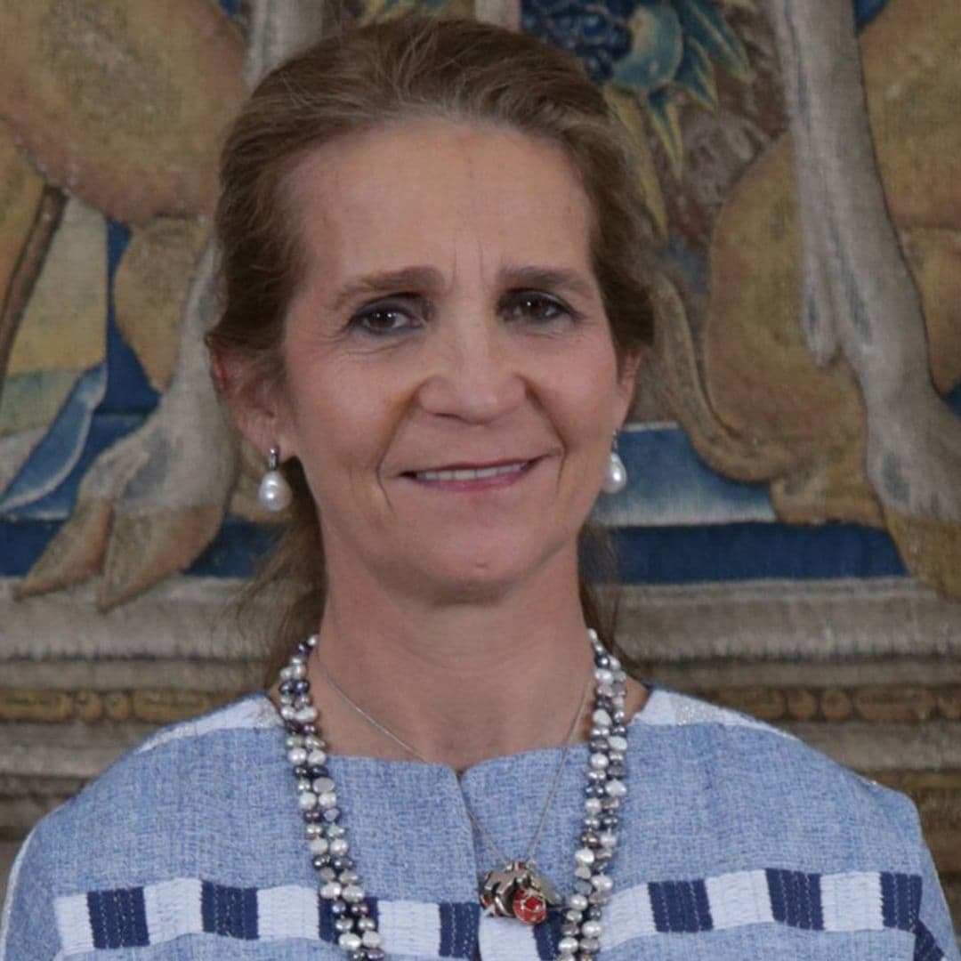 Las imágenes de la llegada de la infanta Elena de Abu Dabi tras visitar a su padre