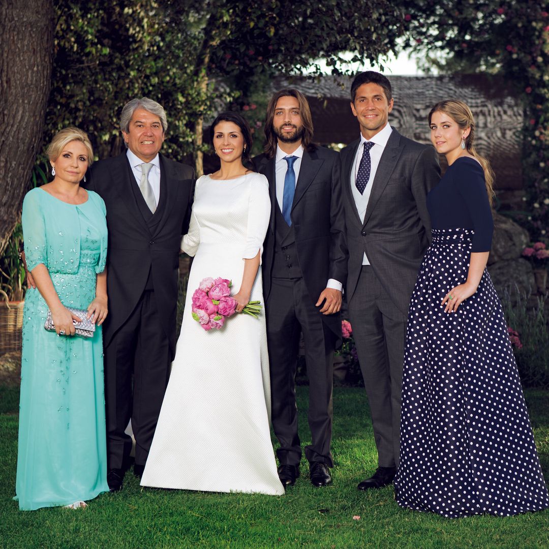 La familia de Fernando Verdasco en la boda de Sara, su hermana