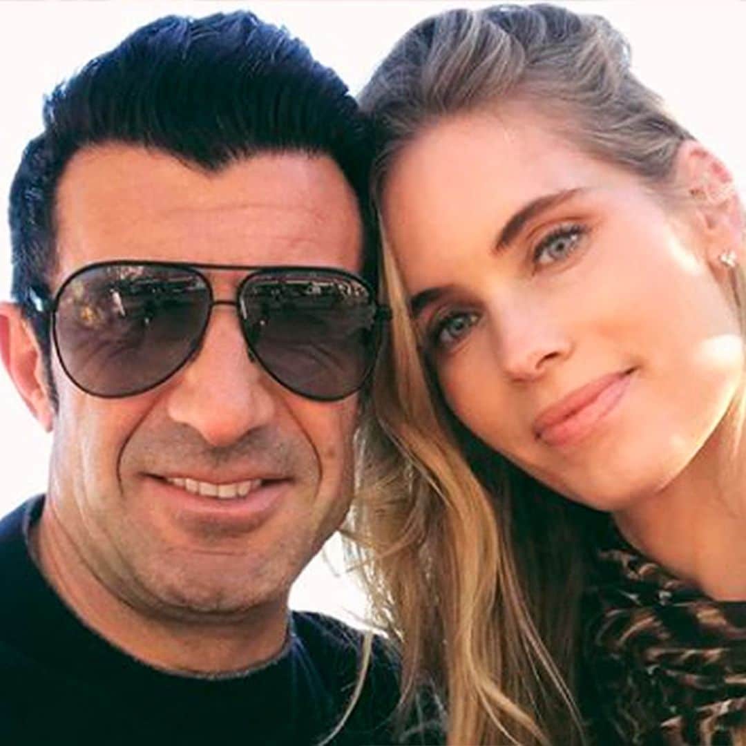 Luis Figo tiene una dura rival con el balón: su mujer, Helene Svedin