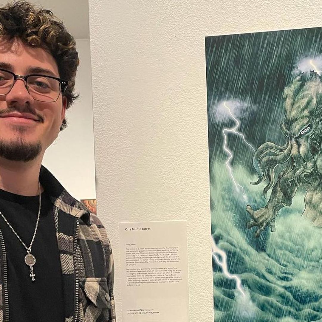 Orgulloso, Cristian Muñiz muestra en redes sociales su obra expuesta en Parsons