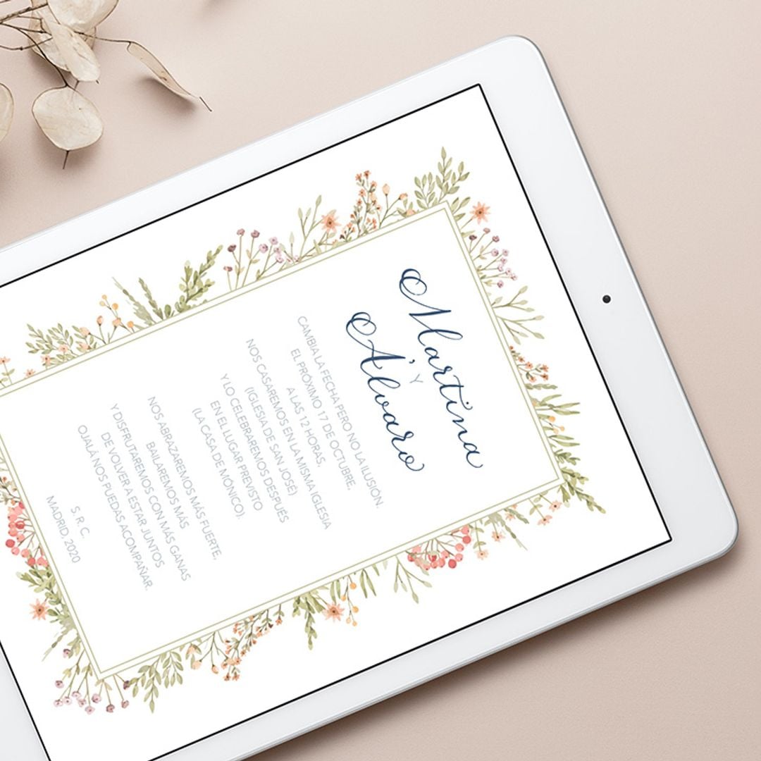 Invitaciones de boda digitales: la mejor alternativa para las parejas que han aplazado su boda