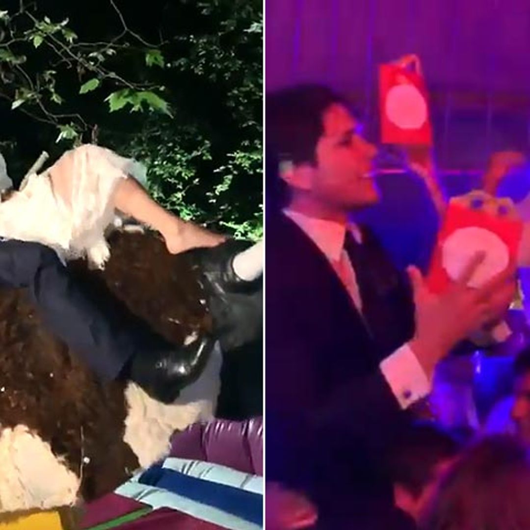 Un toro mecánico, música y 'fast food': el inolvidable fiestón de boda de María Pombo