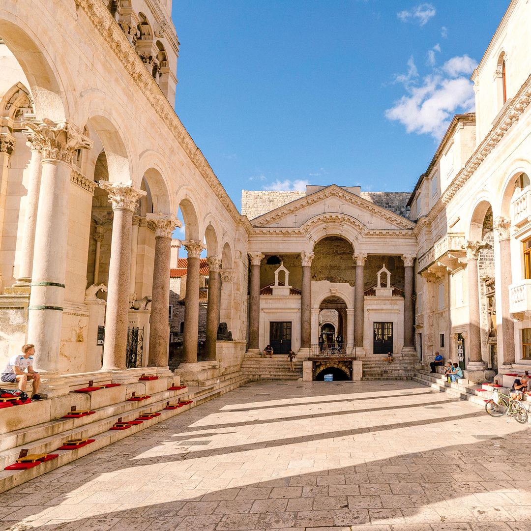 Plaza del Peristilo, Palacio de Diocleciano, casco histórico de Split, Croacia Palace in the Old Town in Split, Croatia.