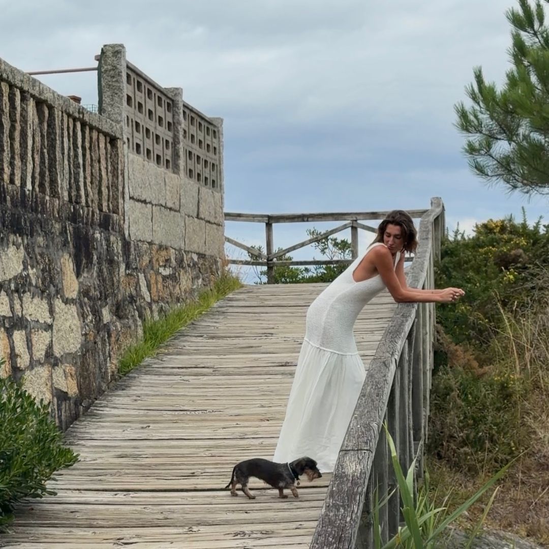Eugenia Osborne en la península de O Grove este verano