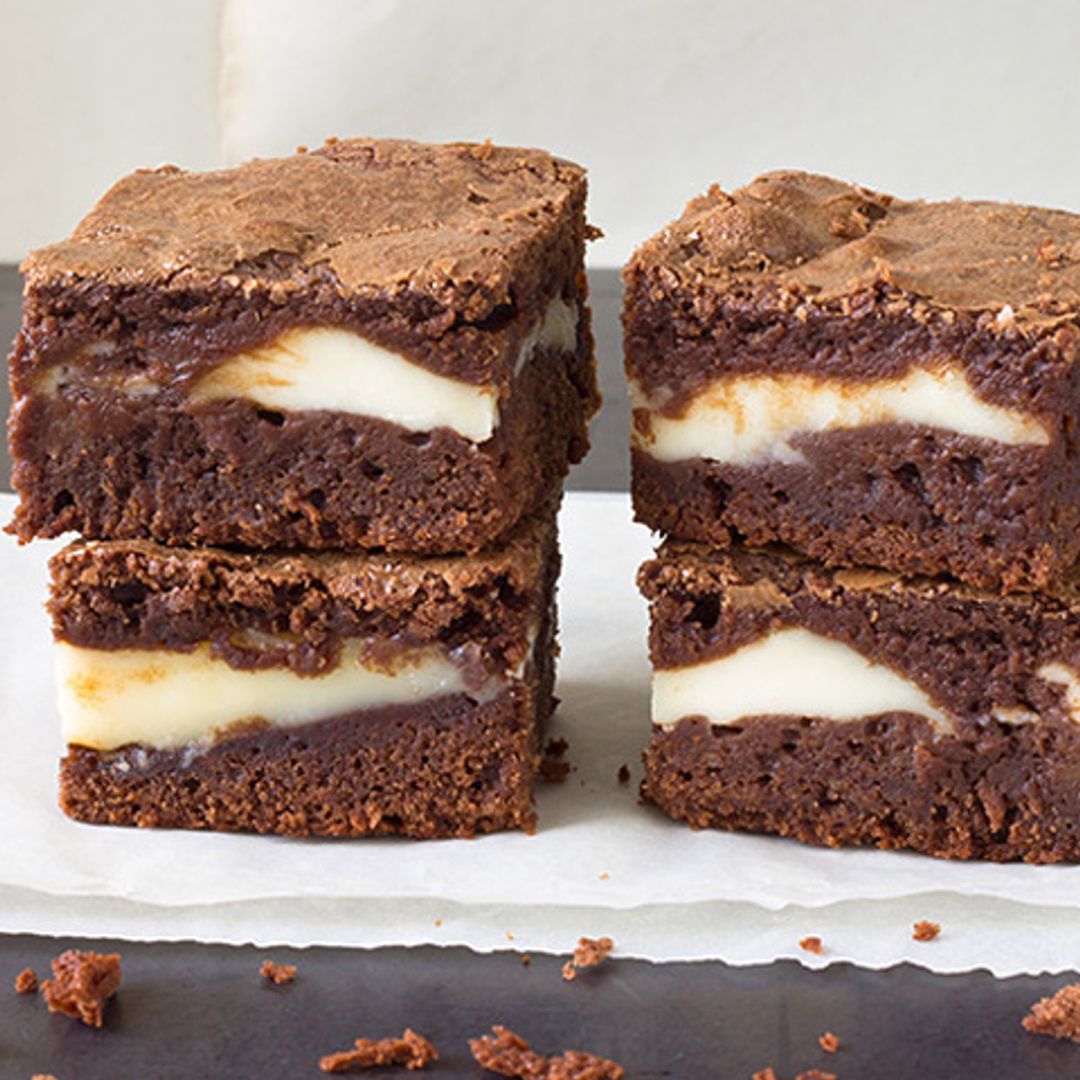 Brownie de chocolate y queso