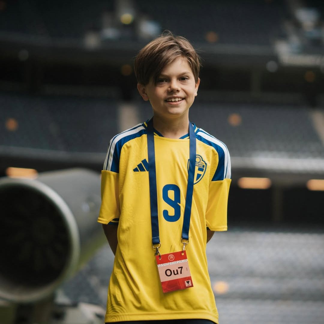 El príncipe Oscar cumple su gran sueño junto a su ídolo del fútbol y emociona a toda Suecia