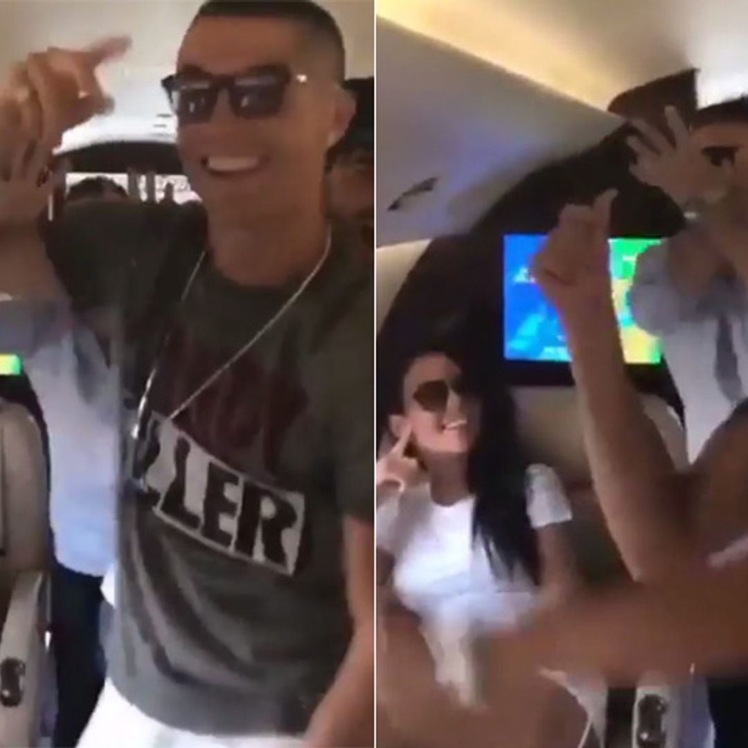 El baile de Cristiano Ronaldo en su jet privado ante la mirada de Georgina Rodríguez