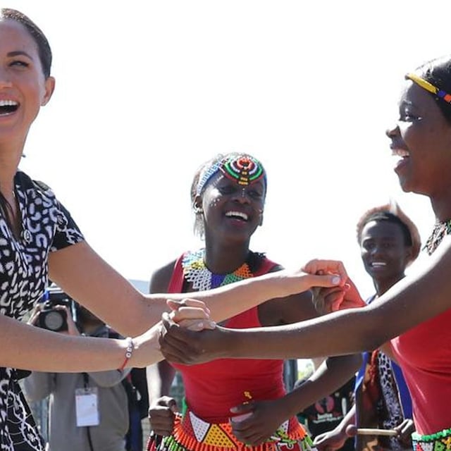 meghan markle dancing africa royal tour getty