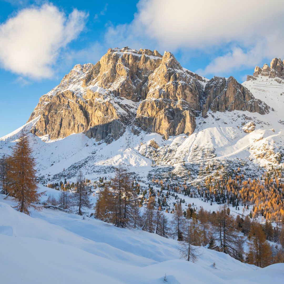 Atardecer invernal en el Monte Lagazuoi, Cortina d’Ampezzo, Dolomitas