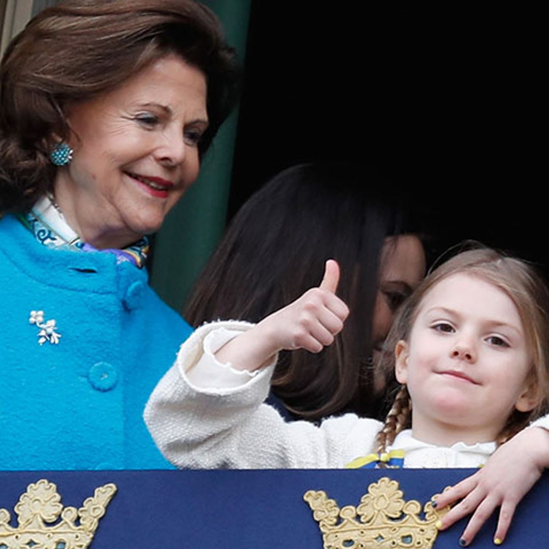 El gesto más divertido de Estelle de Suecia: hacerse la manicura con los colores de su país