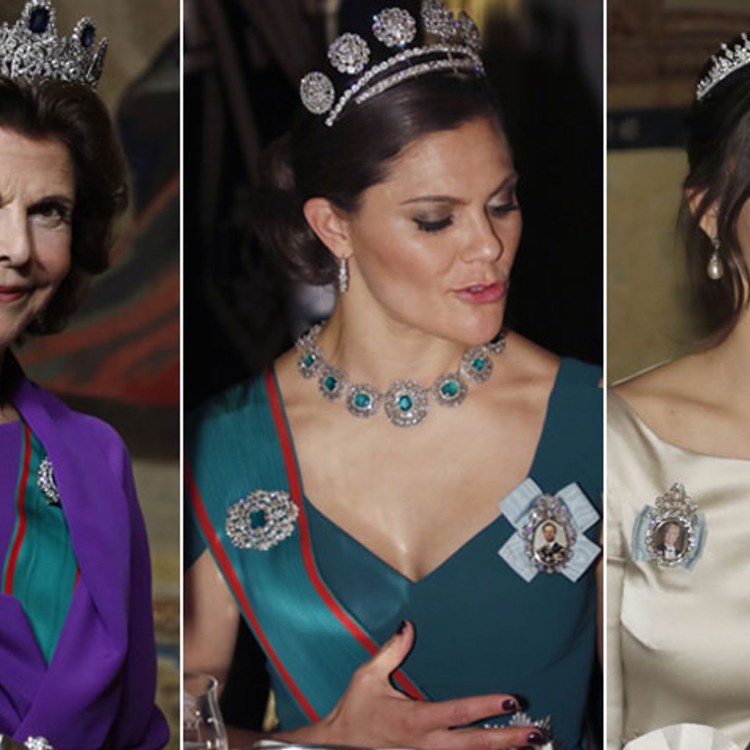 Silvia, Victoria y Sofia de Suecia ofrecen un aperitivo del brillo de los Nobel