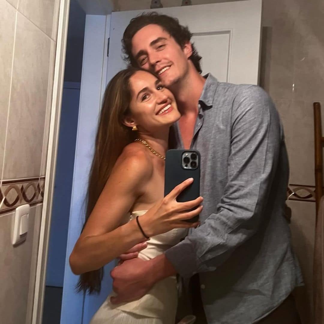 Christian, el hijo de Carmen Morales, y su novia, Adriana Blanc, celebran un año de relación