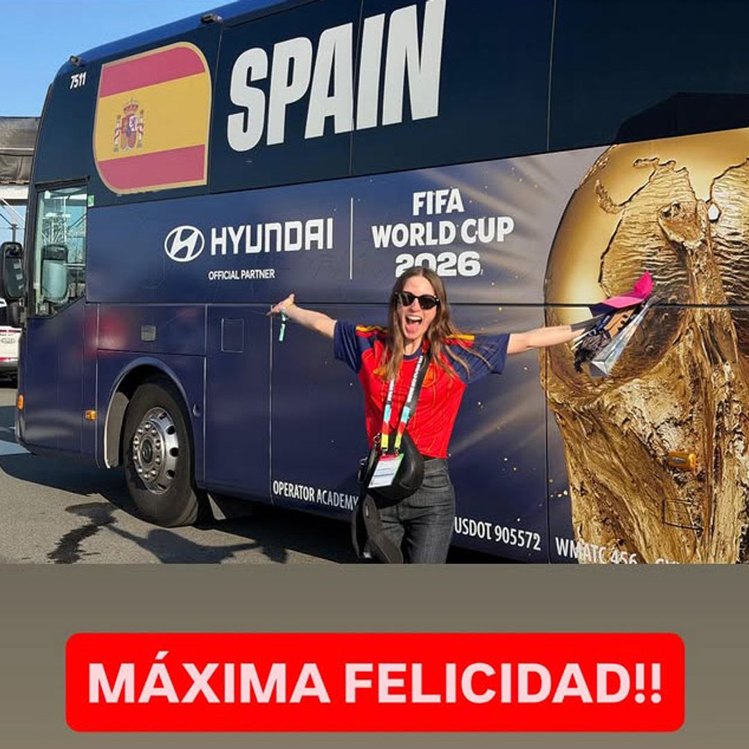María Valverde celebra el triunfo de La Roja