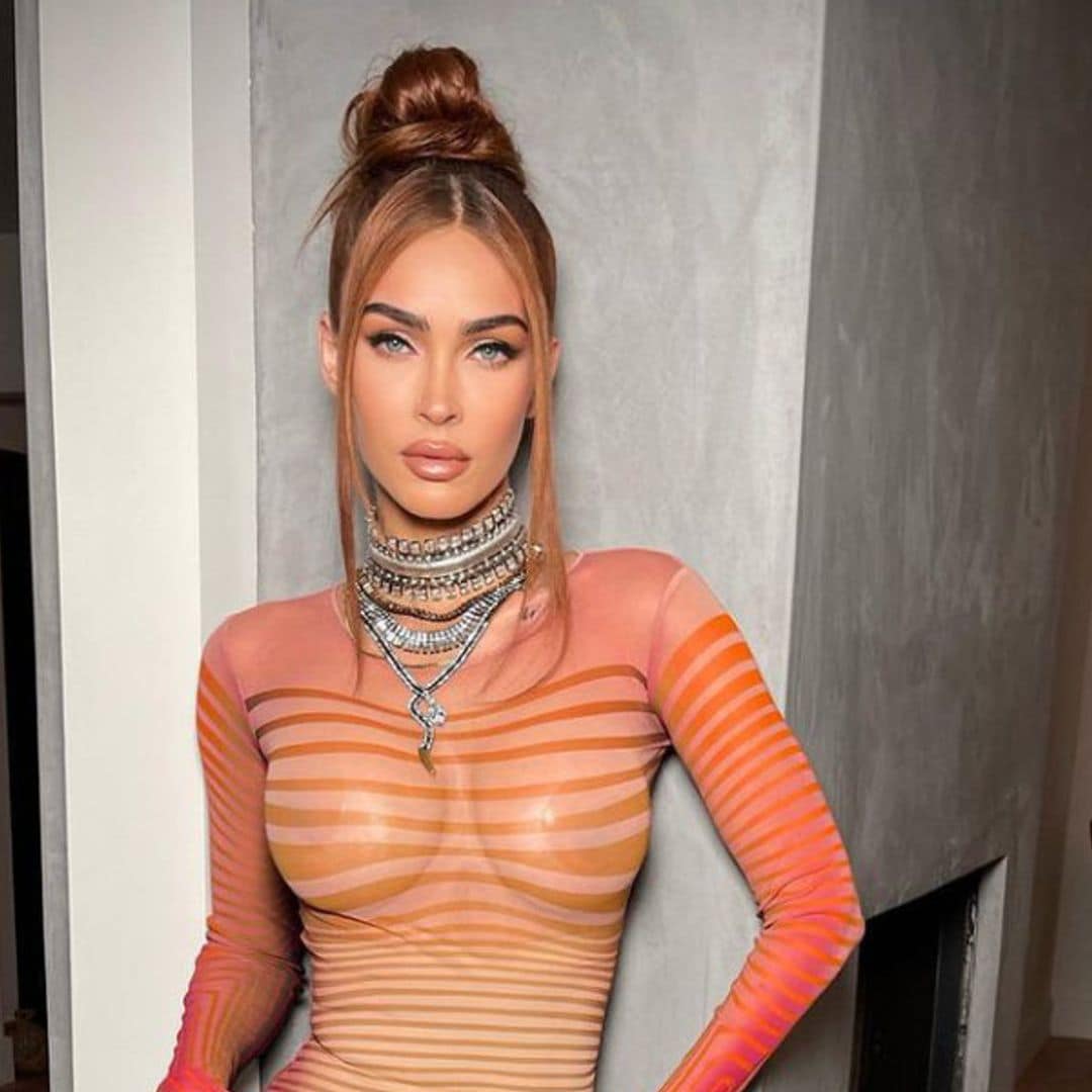 Megan Fox y el vestido transparente de ilusión óptica con el que lanza un reivindicativo mensaje
