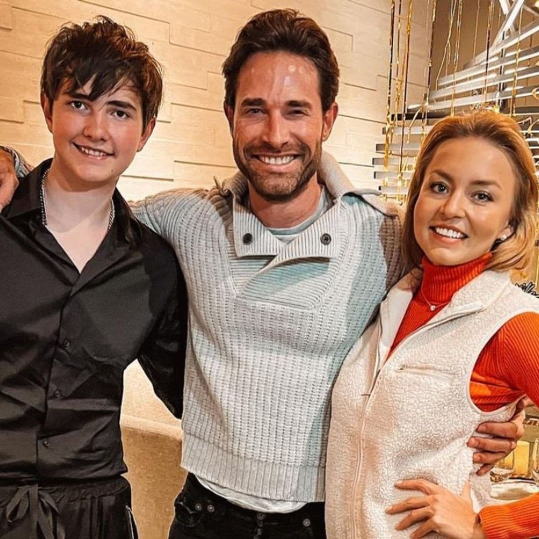 En familia, Angelique Boyer presume su buena relación con el hijo de Sebastián Rulli durante el fin de año