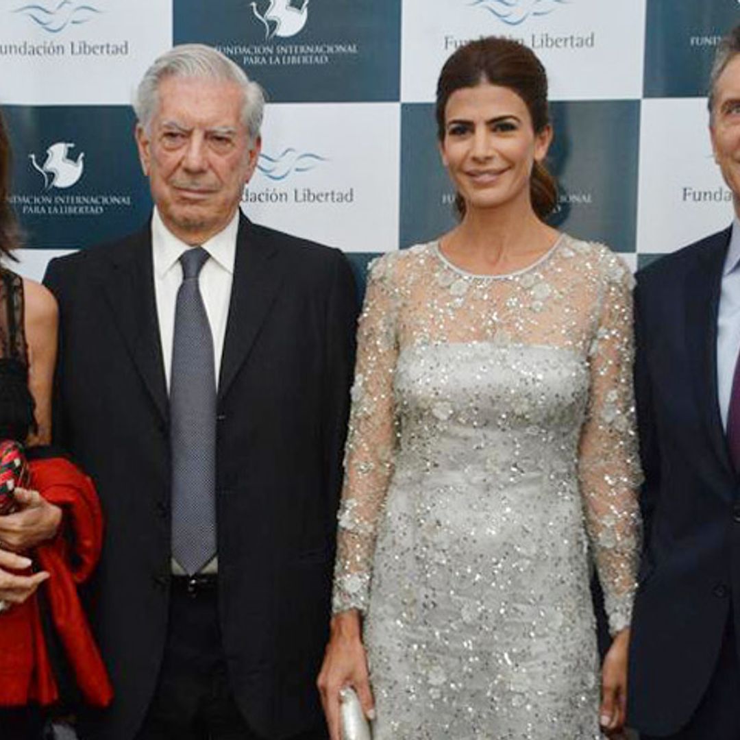 Isabel Preysler y Mario Vargas Llosa, cena benéfica con el presidente de Argentina y su mujer y después al teatro