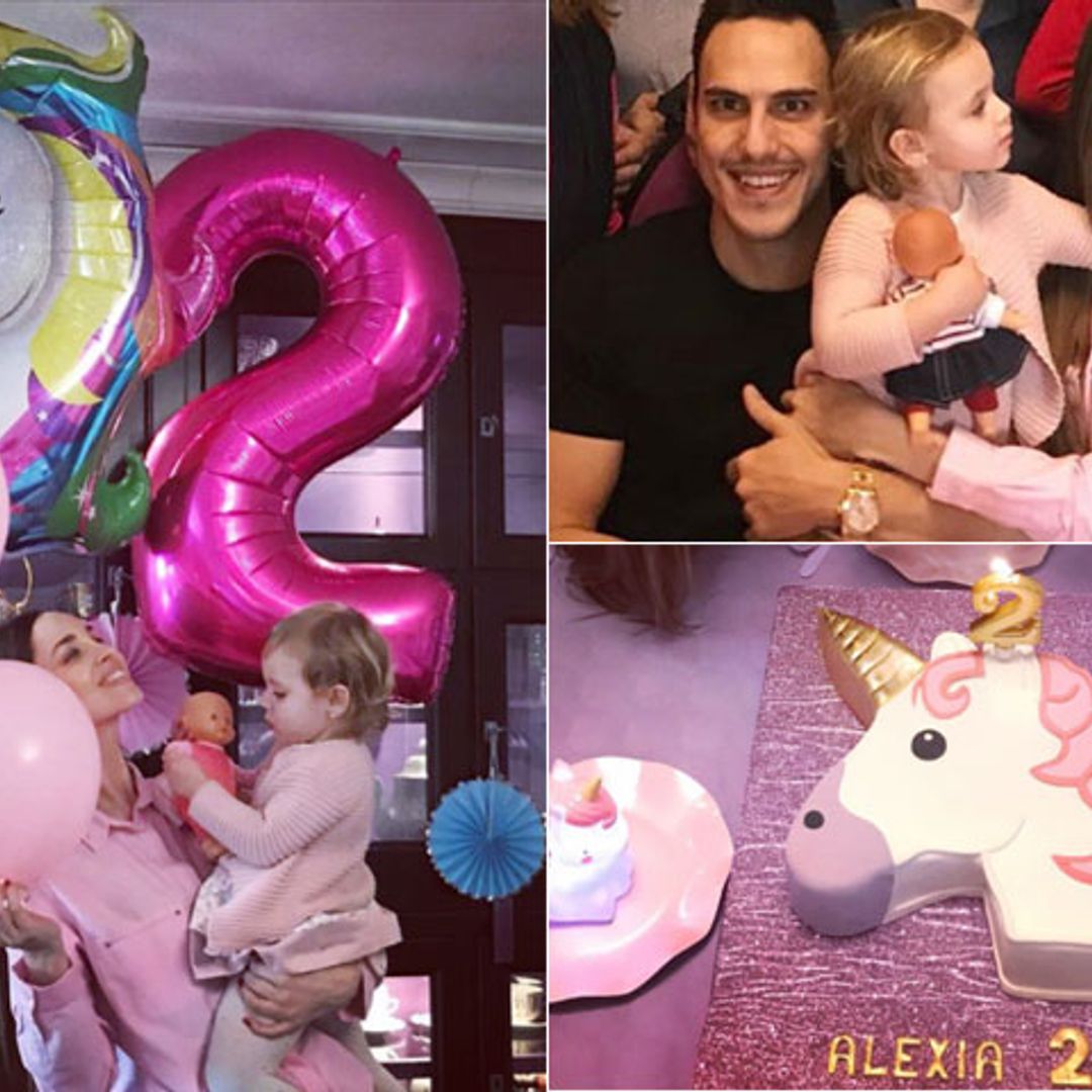 Globos, 'cupcakes' y ¡hasta un unicornio! en el cumpleaños de Alexia, hija de Lorena Van Heerde