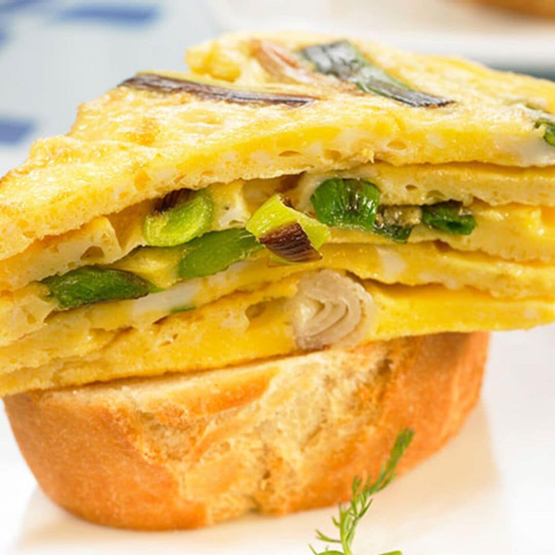 Pincho de tortilla de ajos tiernos