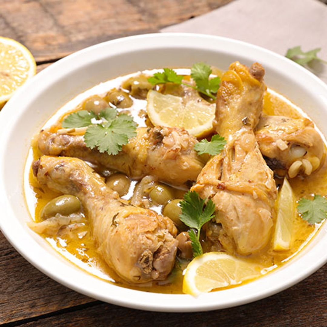 Pollo al limón con aceitunas