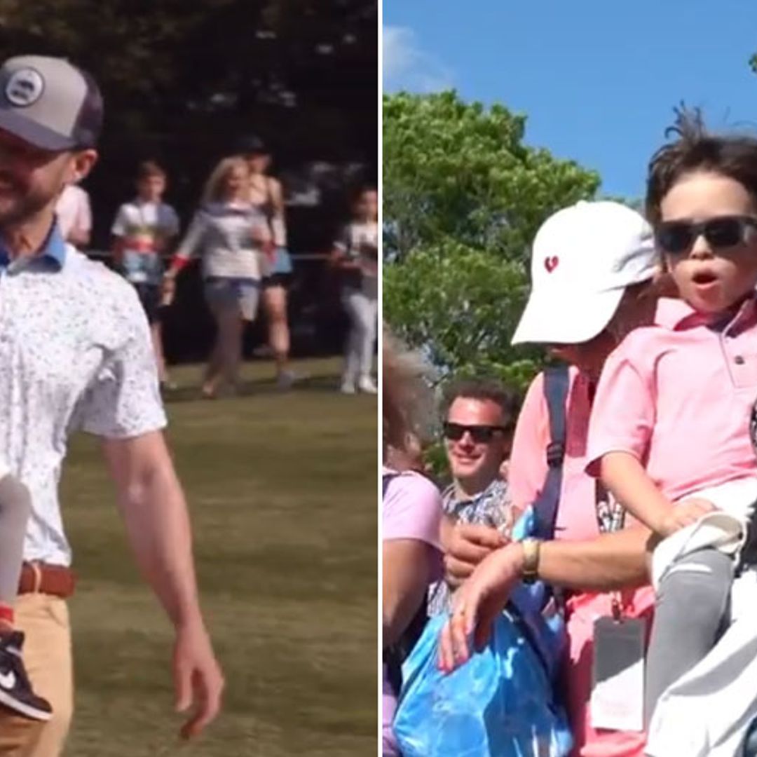 El hijo de Justin Timberlake, Silas, hace una rara aparición en el PGA golf tour