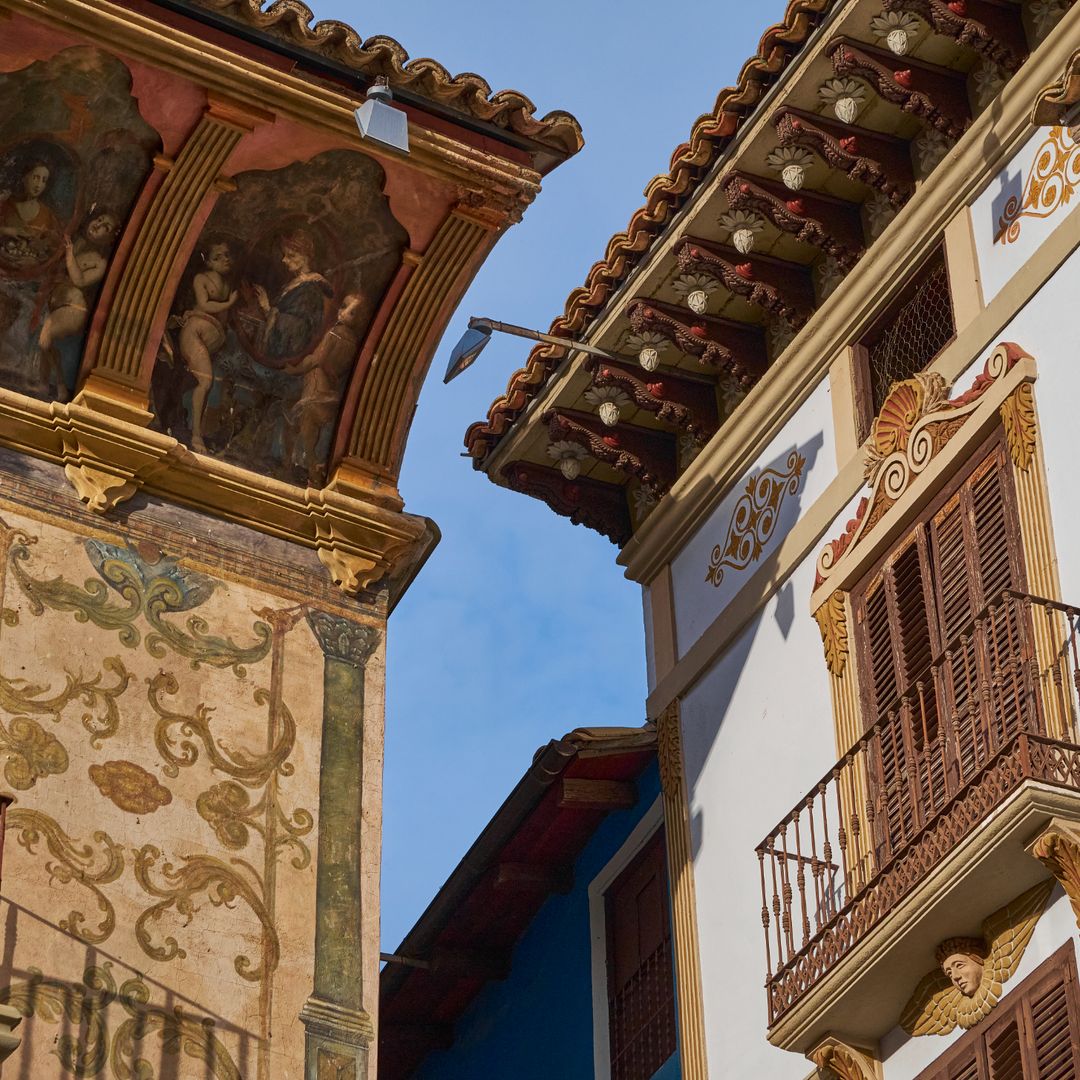 Detalle Plaza Mayor, Graus, Huesca